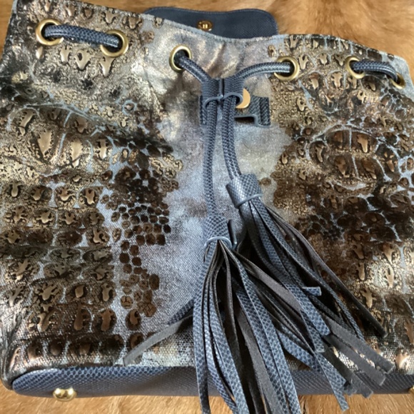 Karla Hanson Blue Backpack Convertible Handbag - Picture 10 of 11